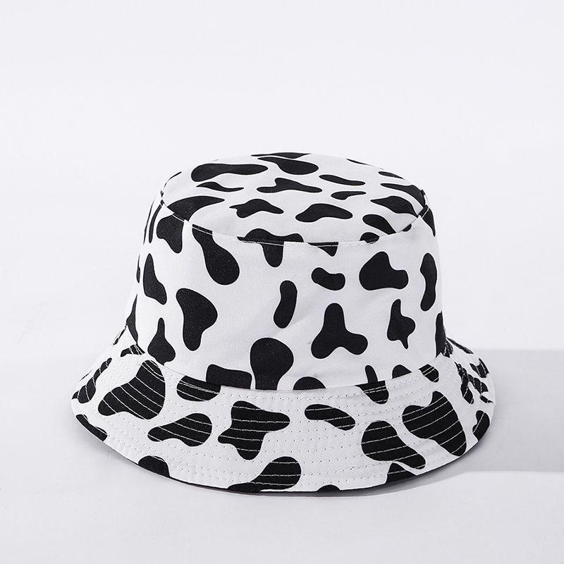 Versatile Black White Print Fisherman Bucket Hat Featuring A Fun Smiley Face Patch For Men And Women