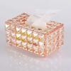 Sparkly Crystal Square Bead Tissue Box Light Luxury Napkin Box Paper Towel Storage Box  Living Room