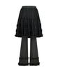 ILLIGO Flare Ruffle Layered Skirt Pants Black