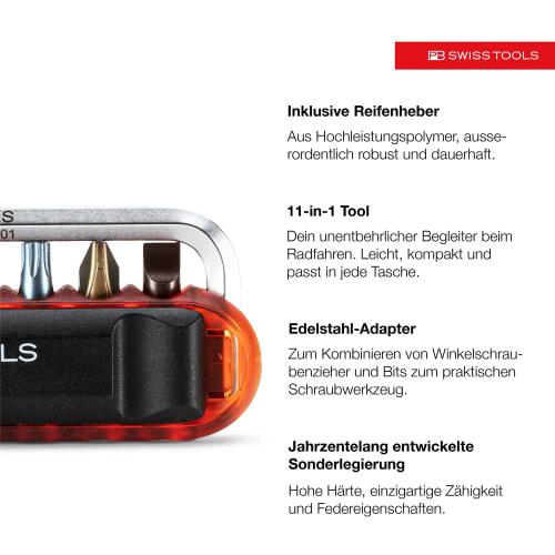 PB Swiss Tools 470RedCBB Bike Tool Set (9-Piece Set) Red (Box) 470REDCBB