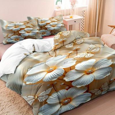 3pcs Bedding Set 3D Printed Down Comforter Cover Set 1pc Comforter Cover 2pcs Pillowcases Without Core Ultra-Soft Comfortable
