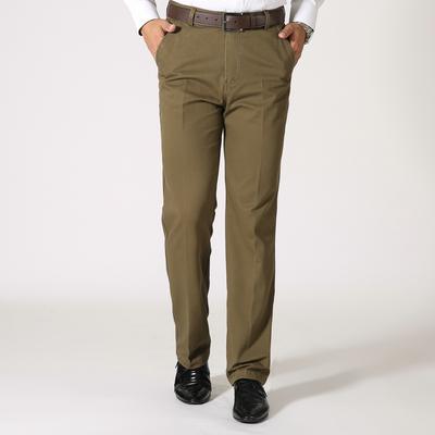 Pantalón recto relajado con frente plano para hombre Cozy Up