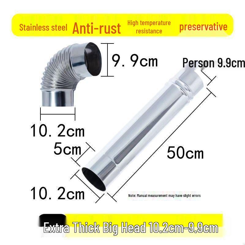 Stainless Steel Chimney Elbow for Wood Stove & Fireplace