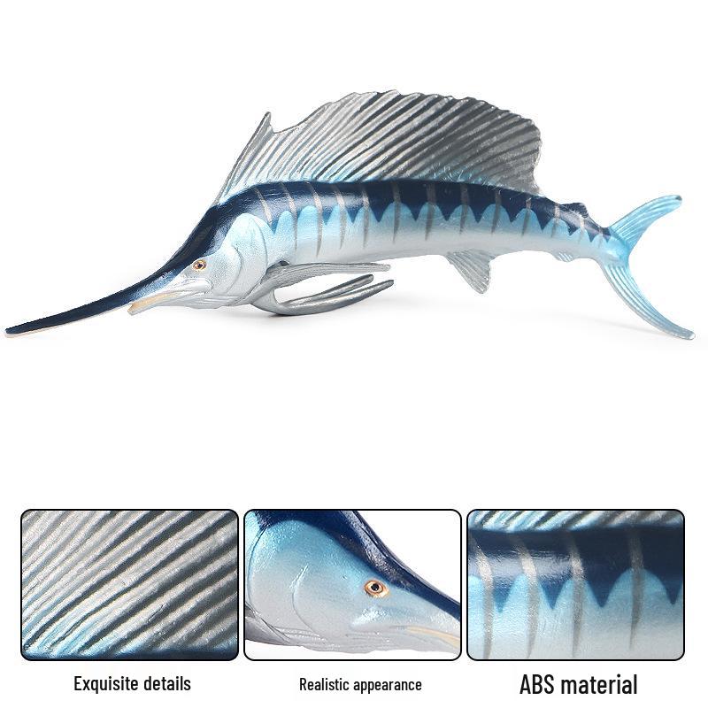Children's Static Swordfish and Sailfish Cognitive Toy Model