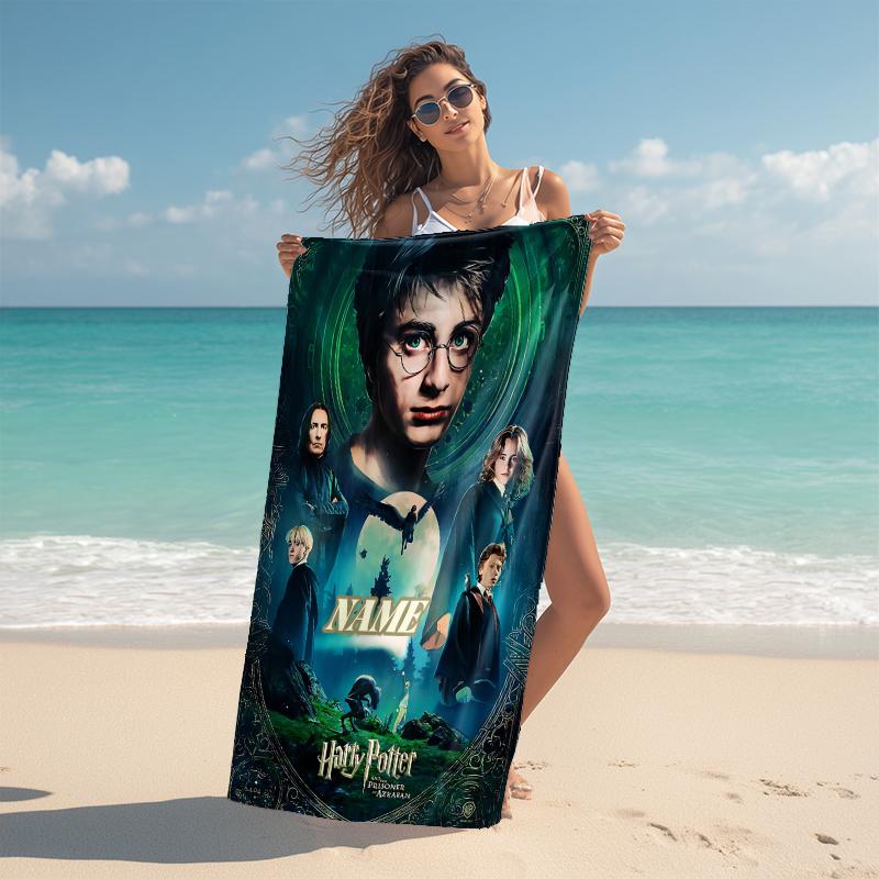 Personalized Harry Potter Adventure Beach Towel Microfiber Beach Towel Thin Absorbent for Beach Swimming Yoga Bath Sports. 0910268