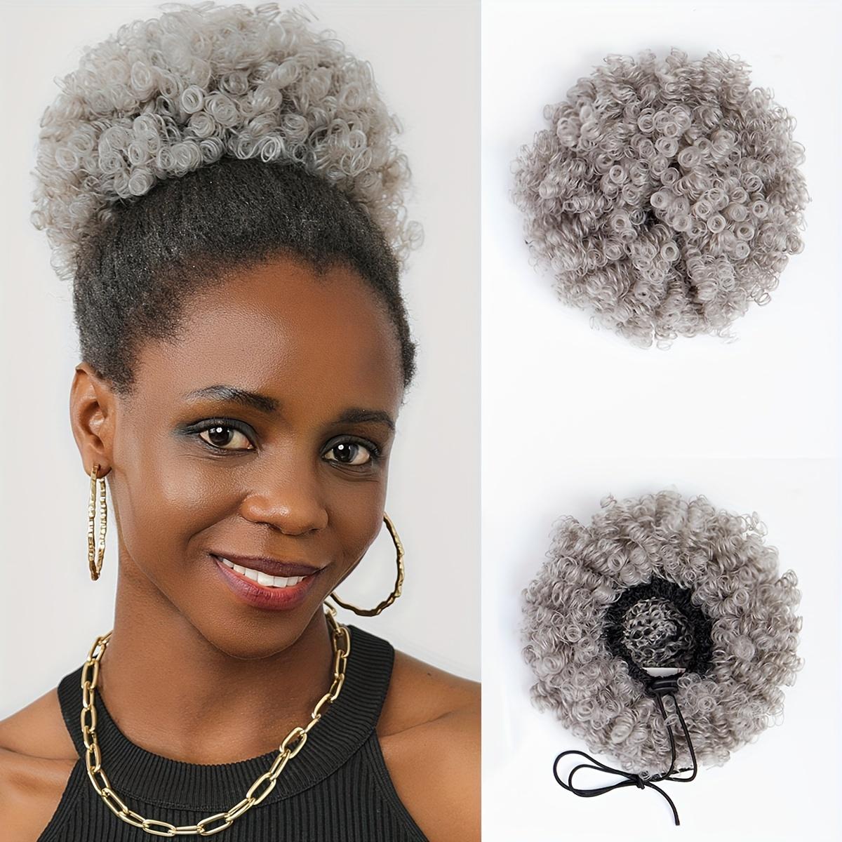 

ALAN EATON Афро-пуховой хвостик на шнурке для женщин, короткий синтетический хвостик на зажиме, странный шнурок, вьющийся хвостик, булочка, аксессуары для волос