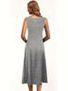 Europe America Summer Sleeveless Solid Color Dress - Slimming & Flattering.