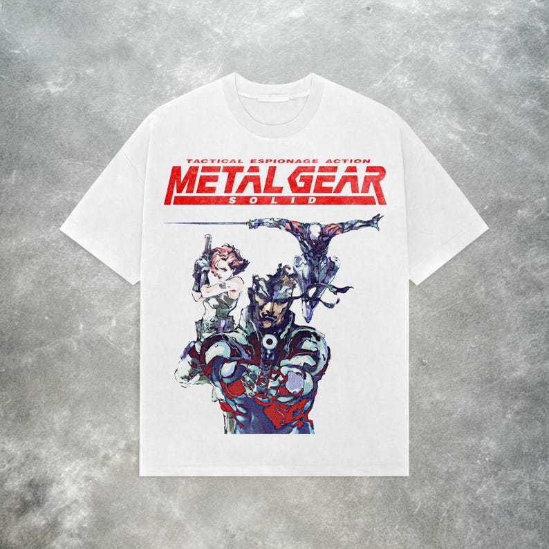 

Футболка Metal Gear Solid 2 Y2K Тактическая Шпионская Футболка Мужская Женская Оверсайз Хлопок Свободная Уличная Одежда Харадзюку Женская Мужская Одежда 4XL