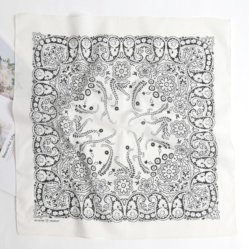 Unisex Hip Hop Women Men Bandana Scarf Punk Square Bandanas Headwear Fashion Bohemian Head Scarf Headbands Hair Accessories