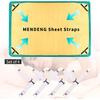 MENDENG Bed Sheet Straps Queen Fitted Sheet Straps Sheet Holders for Corners King Size Mattress Straps Suspenders Gripper White 4P