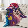 Bold Lip Art Flannel Throw Blanket – Vibrant Pop Design, Soft Cozy Fleece for Home, Office, Sofa & Car – All-Season Trendy Gift