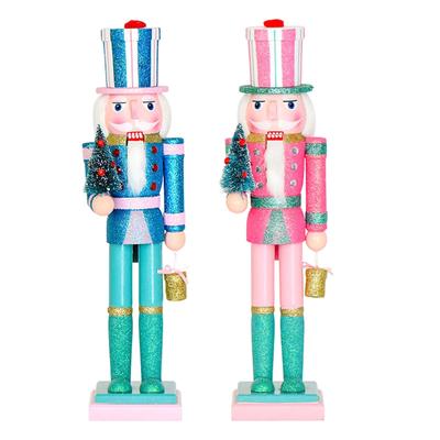 Christmas Nutcracker Decor Statue Doll Xmas Christmas Decoration Nutcracker Figure for Office Holiday Festive Home Countertop