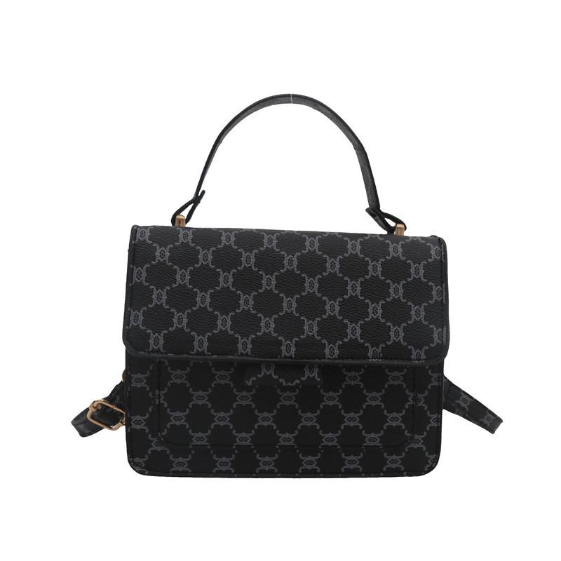 

Stylish Vintage Minimalist Handheld Small Square Bag For Women In Black White Gray Brown чёрный