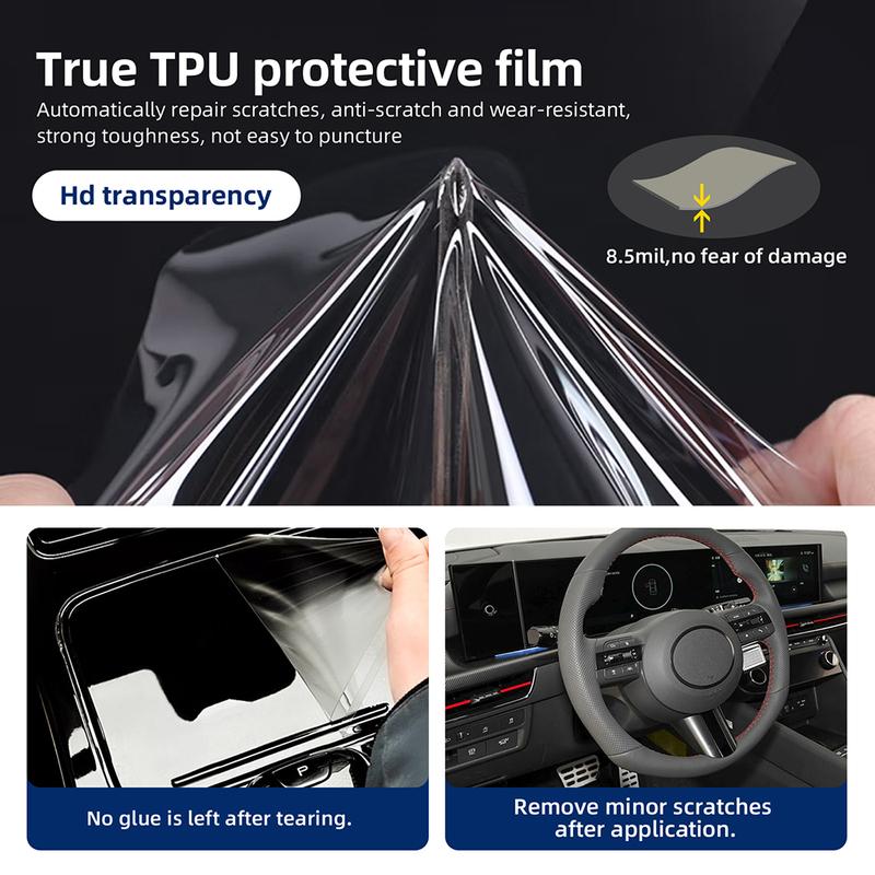 TPU Innenfolie für Hyundai Sonata 2024 2025 2026 Bildschirm-Schutzfolie für die Mittelkonsole Kratzfest Reparatur Klarer Aufkleber