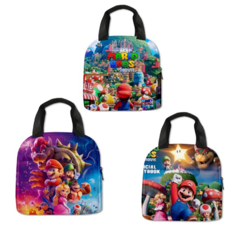 3d New Super Mario Lunch Bag For Kids, Portable And Stylish, Purple/blue/green Colors