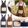 Waterproof Kitchen Apron with Removable Towel Pockets Cross-Back Chef Apron for Men & Women Cooking Baking Grilling BBQ