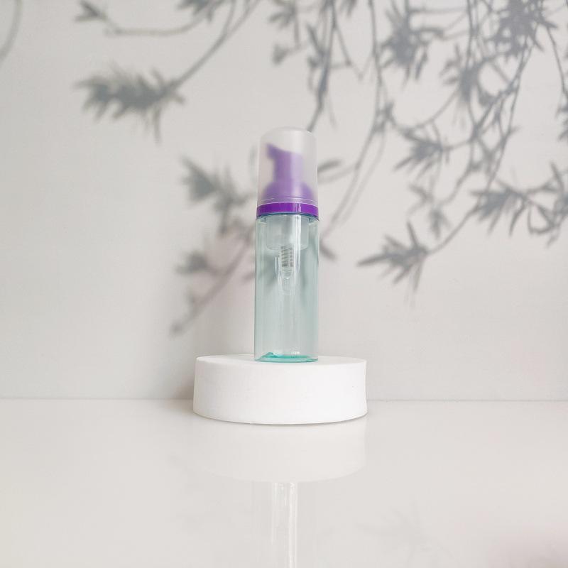 60ml Portable Transparent Green Facial Cleanser Foaming Bottle