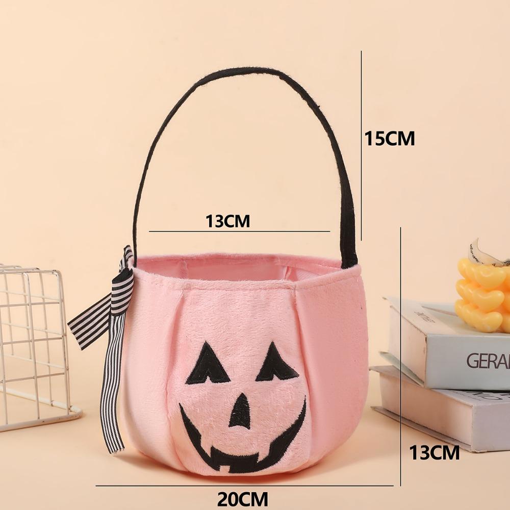 Flexible Ghost Plush Bag Handheld Pumpkin Candy Bucket Halloween Candy Bag Dessert Making