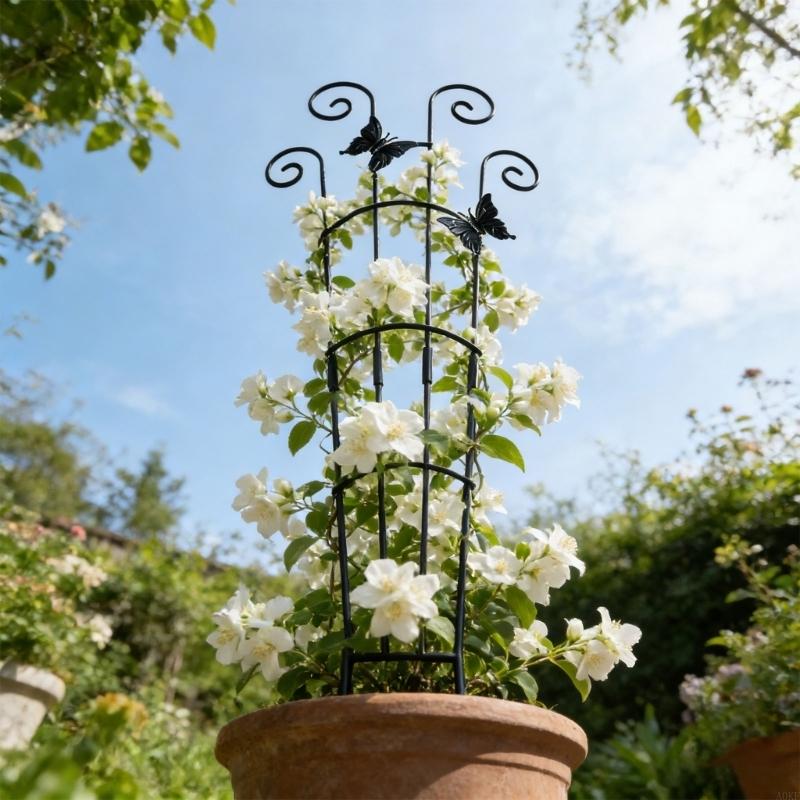 Metal Plant Trellis Indoor Stackable Plant Trellis Climbing Plant Small Plant Climbing Trellis for Potted Plant Climbing A0KF