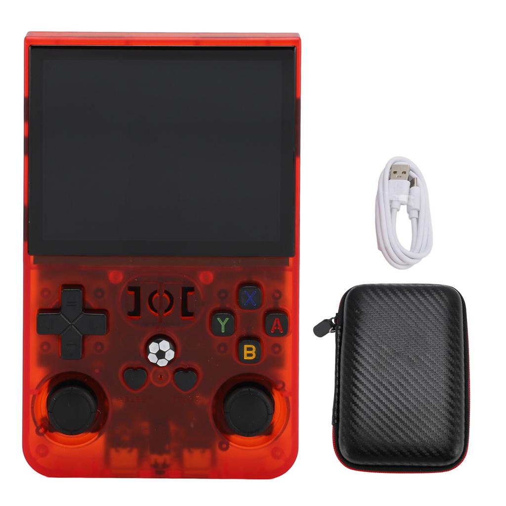 Handheld Game Console for Kids 3.5 Inch IPS Screen Open Source Portable Retro Video Game Console with Small Memory Card
