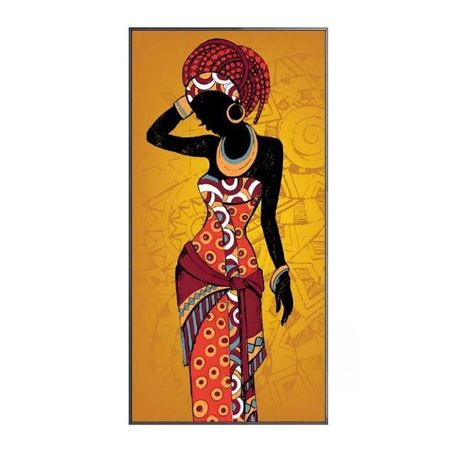 African Black Woman Canvas Painting Ethnic Art Poster for Living Room Decoration Home Wall Decor Decorative Paintings Picture