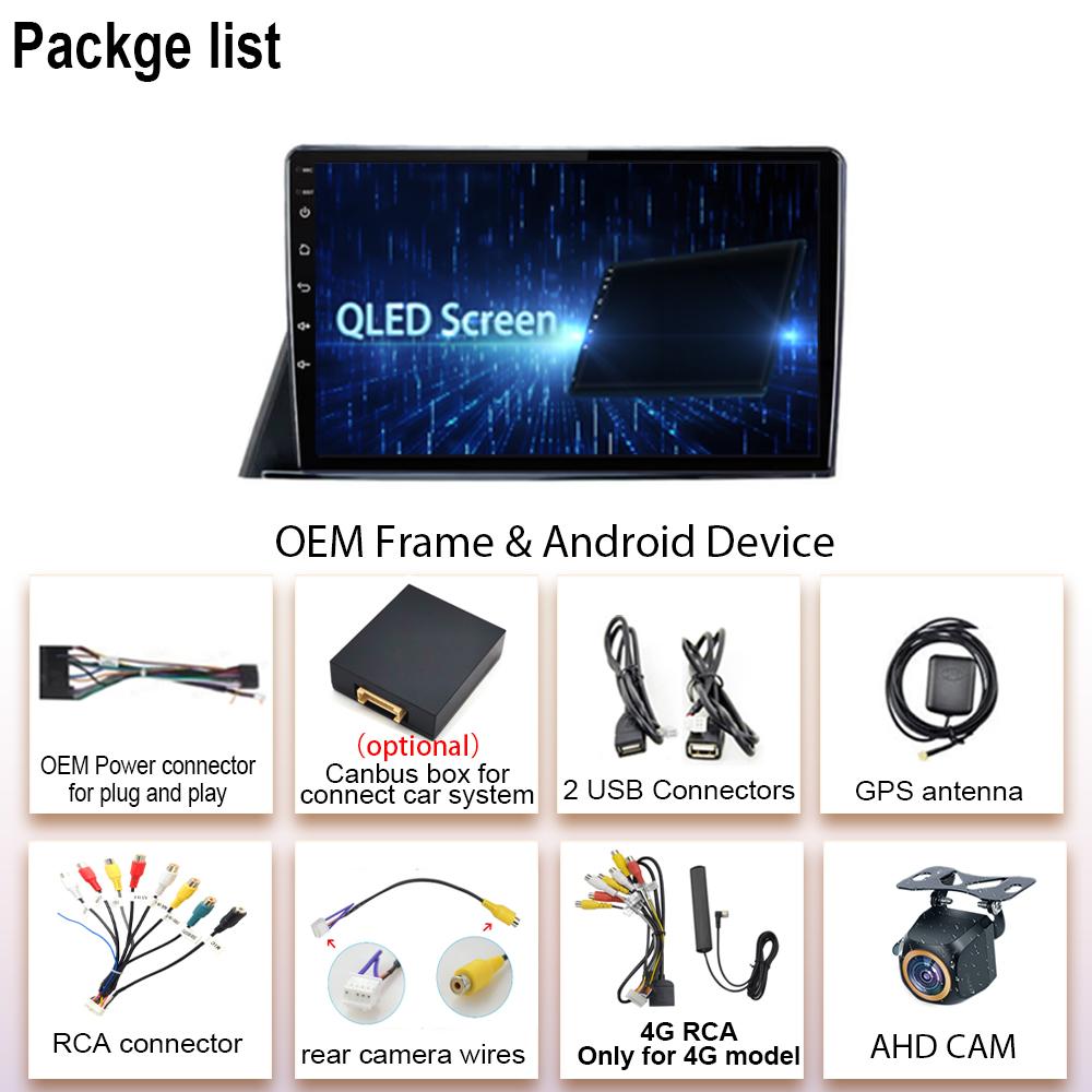 Car Radio Android 14 For TOYOTA SIENTA 2019 2010 -2021 Multimedia Wireless Carplay QLED Screen DSP 5G Navigation  GPS Wifi