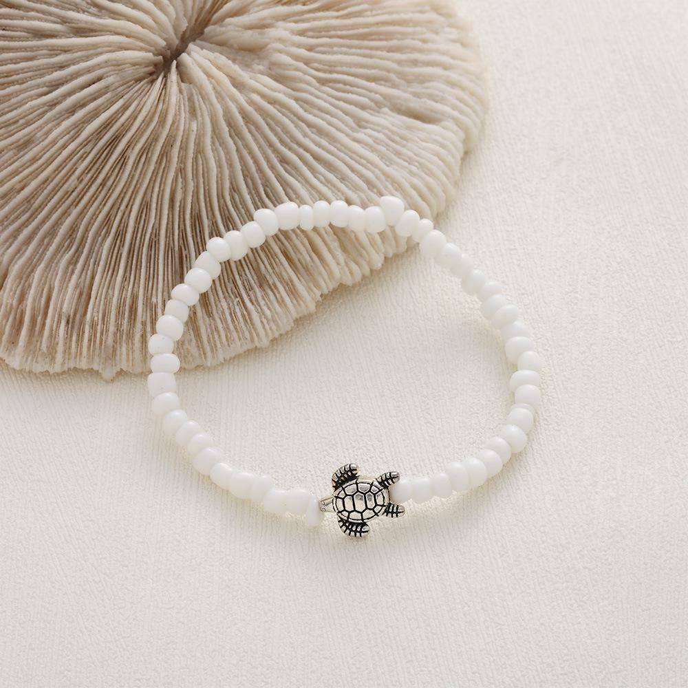 Anklets, Personalized Turtle Handmade Wear Rice Beads, Women'S Beach Anklets, Foot Accessories