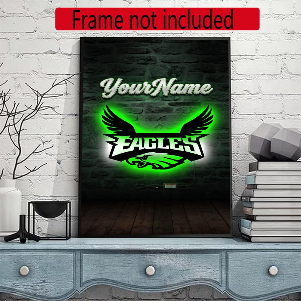 Philadelphia Eagles Personalized Name Diamond Paintings Mosaic Wall Round Diamond Art Painting Kits Embroidery Crystal Accessories Frameless