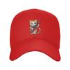 Rock Cat Playing Guitar Cartoon Guitar Cat Baseball Caps Snapback Men Women Hats Adjustable Cap Hip Hop Baseball Hat Casquette