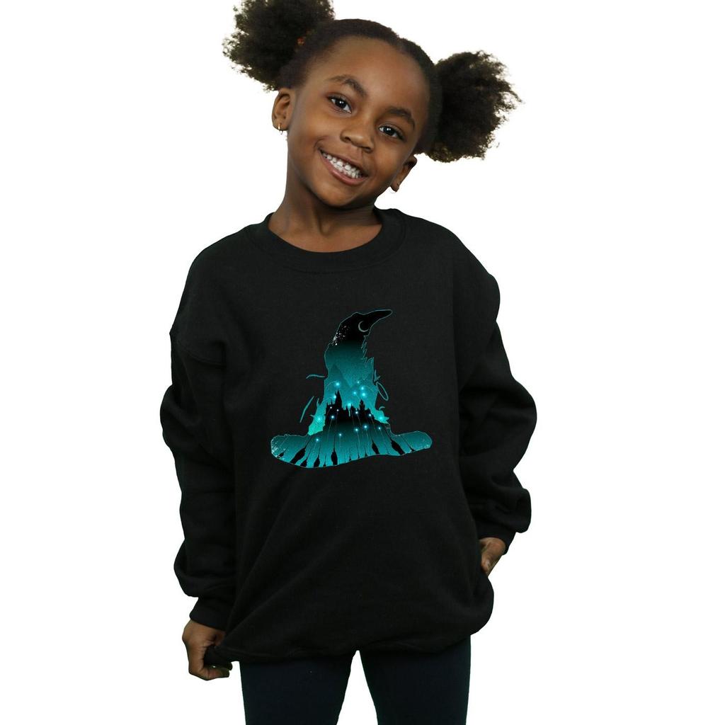 HARRY POTTER Girls Hogwarts Silhouette Sweatshirt