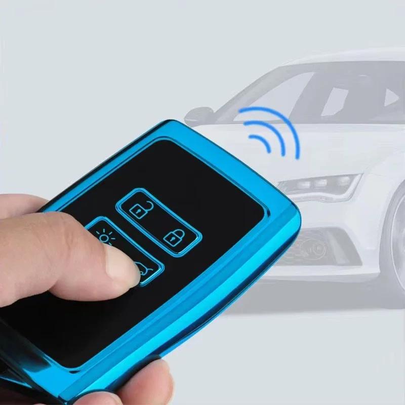 Tpu Shell Fob For Renault Koleos Kadjar Clio Megane Captur Espace Kangoo Sandero Talisman Car Smart Key Case Cover Accessories