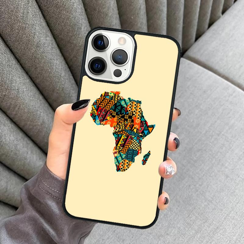 Africa Map Phone Case For iPhone 17 Air 16 16e 15 13 14 Pro Max 11 12 Plus 2022 MAX Shell Cover coque