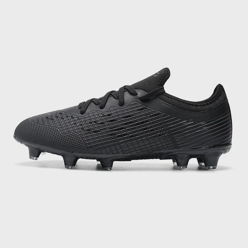 Unisex Non-Slip Black TF Soccer Shoes - Inspired by Ronaldo & Messi for Teens & Adults