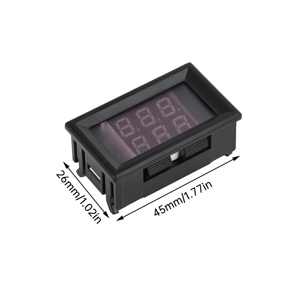 3 digit dual-display digital thermometer NTC metal waterproof dual probe DC4-28V red and blue line length 1M cylindrical probe