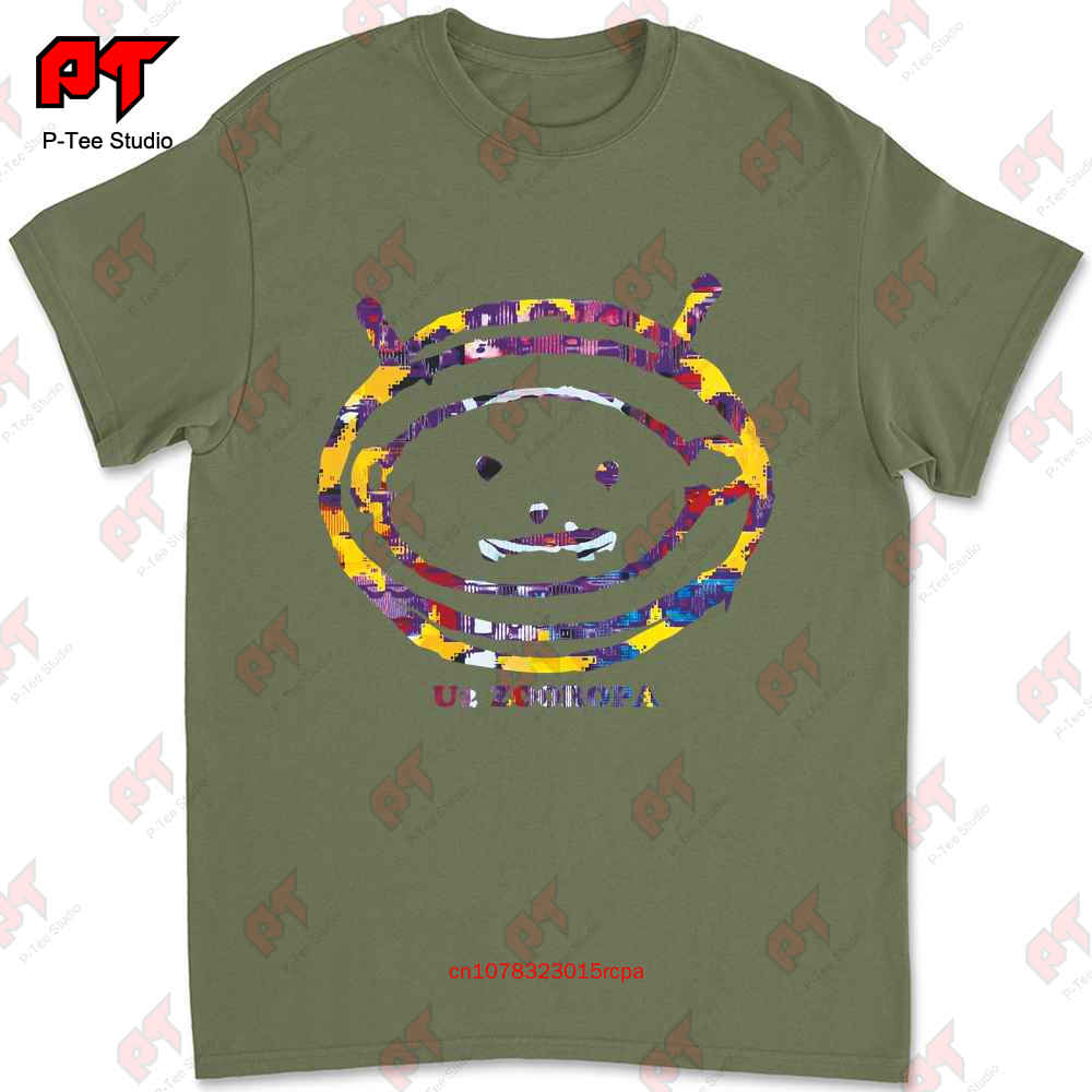 U2 Zooropa 93 Logo Vzácné Irská Rocková Alternativní Kapela Bono Unisex Pánské Tričko B0FQ