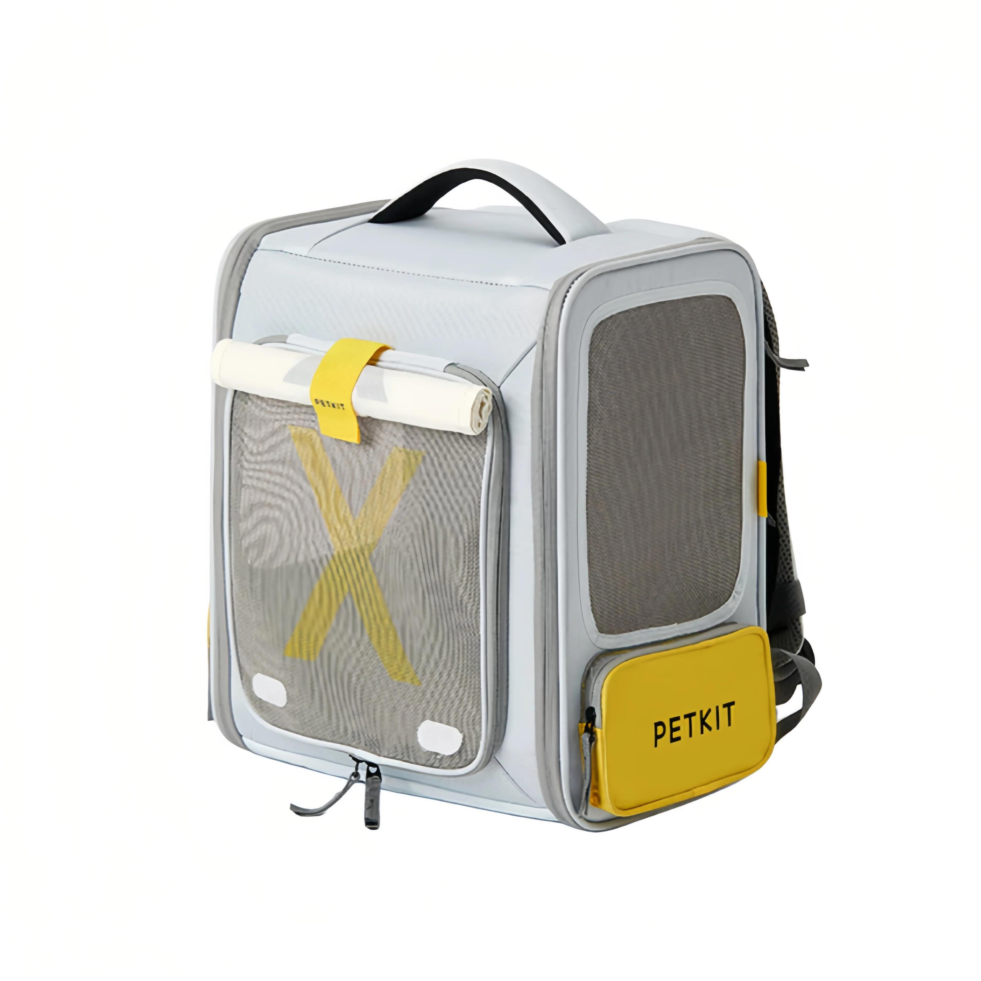 

PETKIT Pet Backpack, Gray, Transparent and Breathable, Large Portable Backpack for Small Dogs And Cats, for 6kg Pets сірий