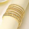 iF ME 7-piece Bracelet Set Handmade Beaded Bracelet Set Couple Beach Style Geometrical Ccb Elastic Jewelry