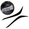Car Front Headlight Eyelid Eyebrow Cover Trim Black For Toyota Mark X REIZ 2010 2011 2012