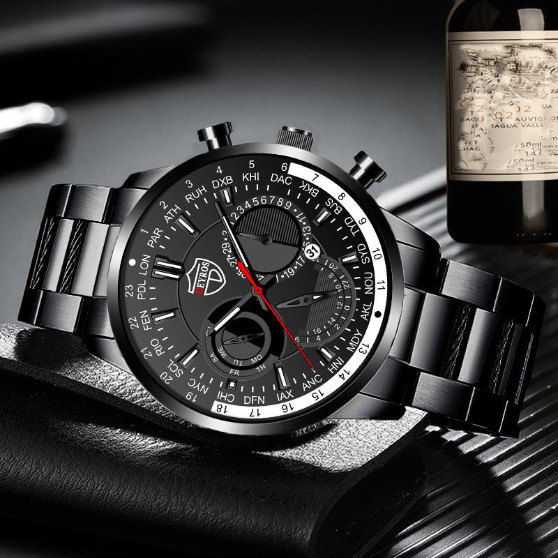 Fashion Business Kalender Herrenuhr Edelstahl Uhr