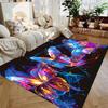 Red Black Marble Swirl Pattern Carpet Waterproof Living Room Floor Mat Bedroom Aesthetic Decor Non Slip Home Rug