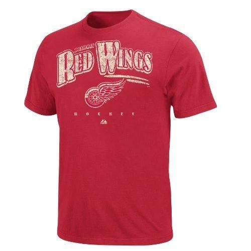 Detroit Red Wings Men s Red Backhand Shot Short Sleeve T shirt (XXL) 3XL
