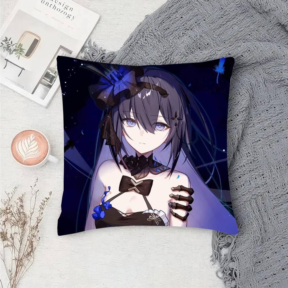 Seele Animated Game Honkai Star Rail Pillow Case Fashion Square Pillowcase Bedroom Sofa Room Ins Decoration Leisure