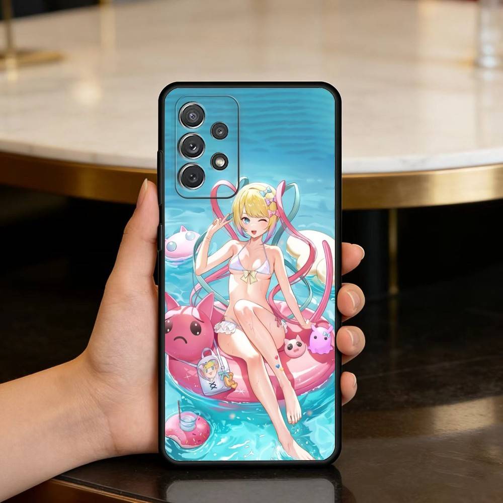 Game  Needy Girl  Overload Soft Silicone Black Cover Phone Case For Samsung Galaxy A73,A72,A71,A70,A53,A52,A51
