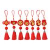 Chinese New Year Pendant Holiday Key Holder Chinese New Year Decoration Hanging Ornament with Lucky Fu Pendant Tassel for Spring