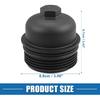 Engine Oil Filter Housing Cover Cap 26350-3CAB1 for Kia Sedona 2015-2018 Plastic Black