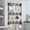 No Drilling 2-3 Tier Hanging Rack Multiuse Kitchen Bathroom Pantry Over Door Wall Mount Organizer Strong Space Saving