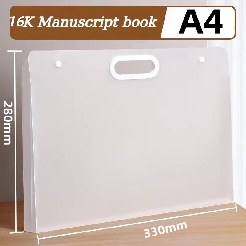 

A2/A3 Art Manuscript Storage Book, Sketch Collection Storage Clip, Handle Design, Large Capacity for Convenient Storage