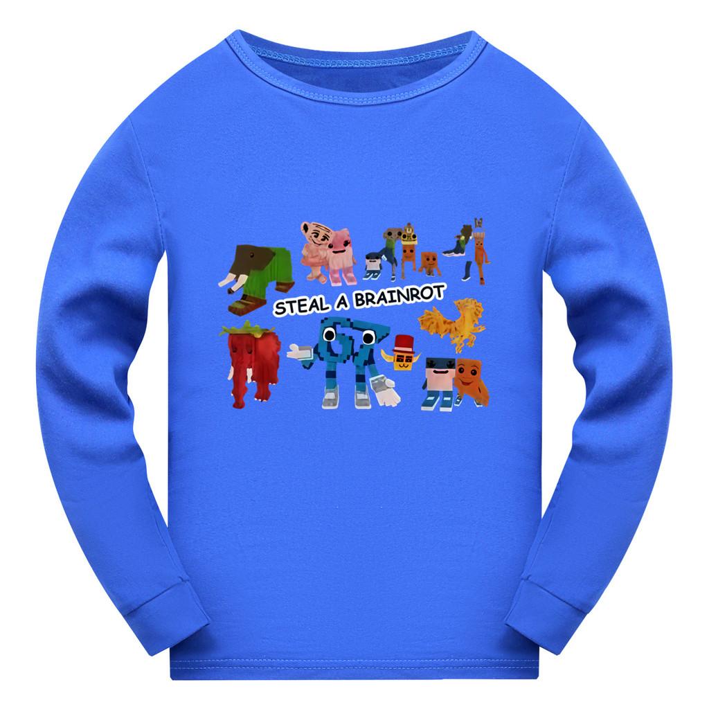 5214 Kids Boys Girls Steal a Brainrot 67 Six Seven Print Long Sleeves T-Shirt