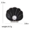 Enamel Starfish Brooches for Women Unisex Pearl Shell Sea Plant Pins Banquet Party Backpack Gifts Jewelry Accessories
