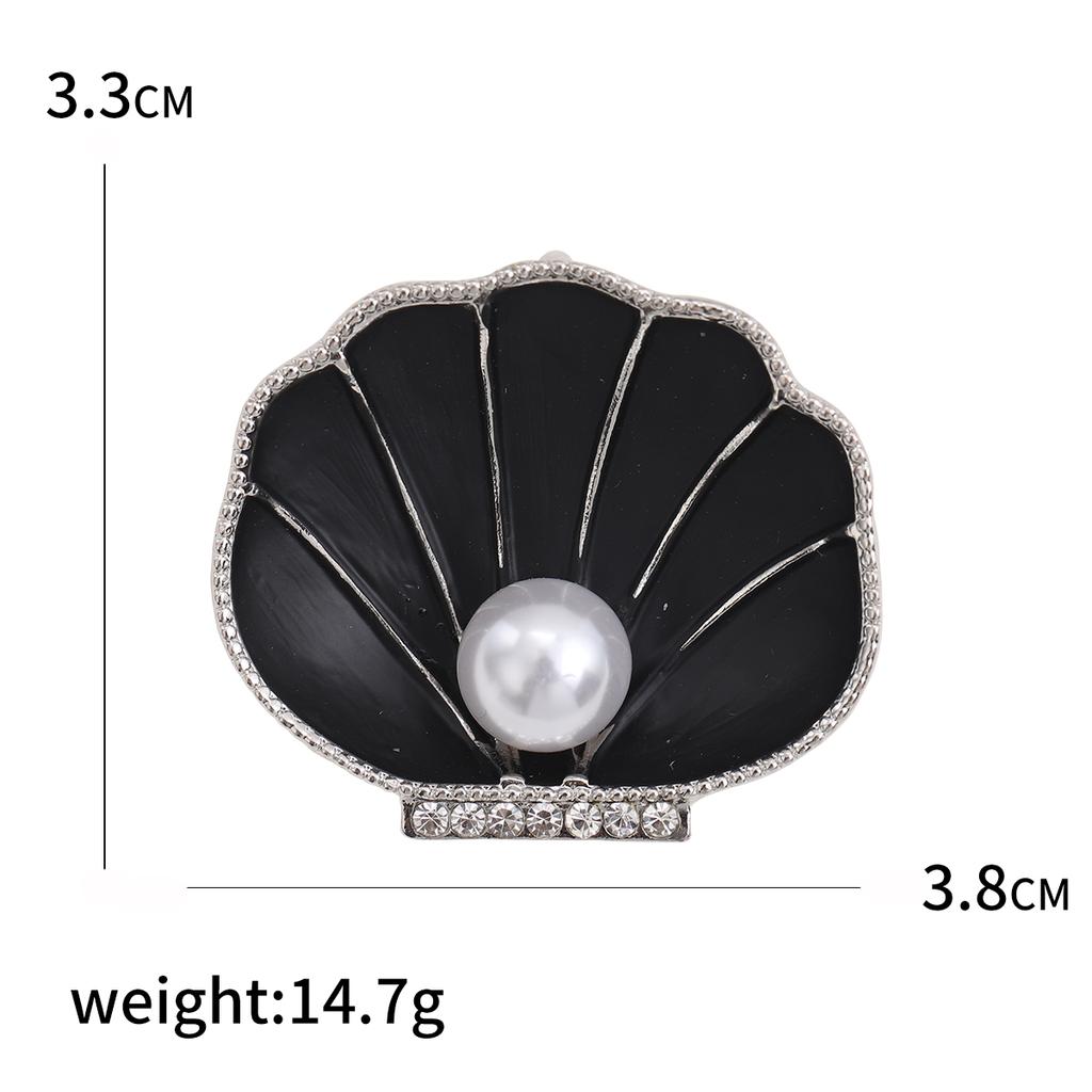 Enamel Starfish Brooches for Women Unisex Pearl Shell Sea Plant Pins Banquet Party Backpack Gifts Jewelry Accessories